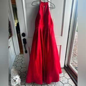 Red Sherri hill gown size 16